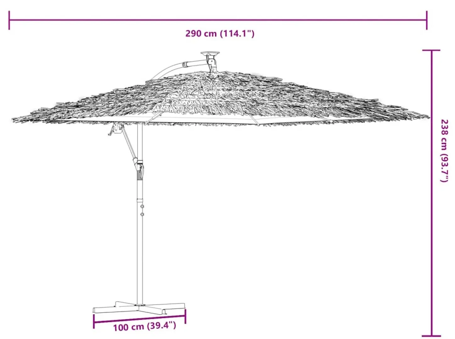 Зонт от солнца VidaXL 4005085 (White)