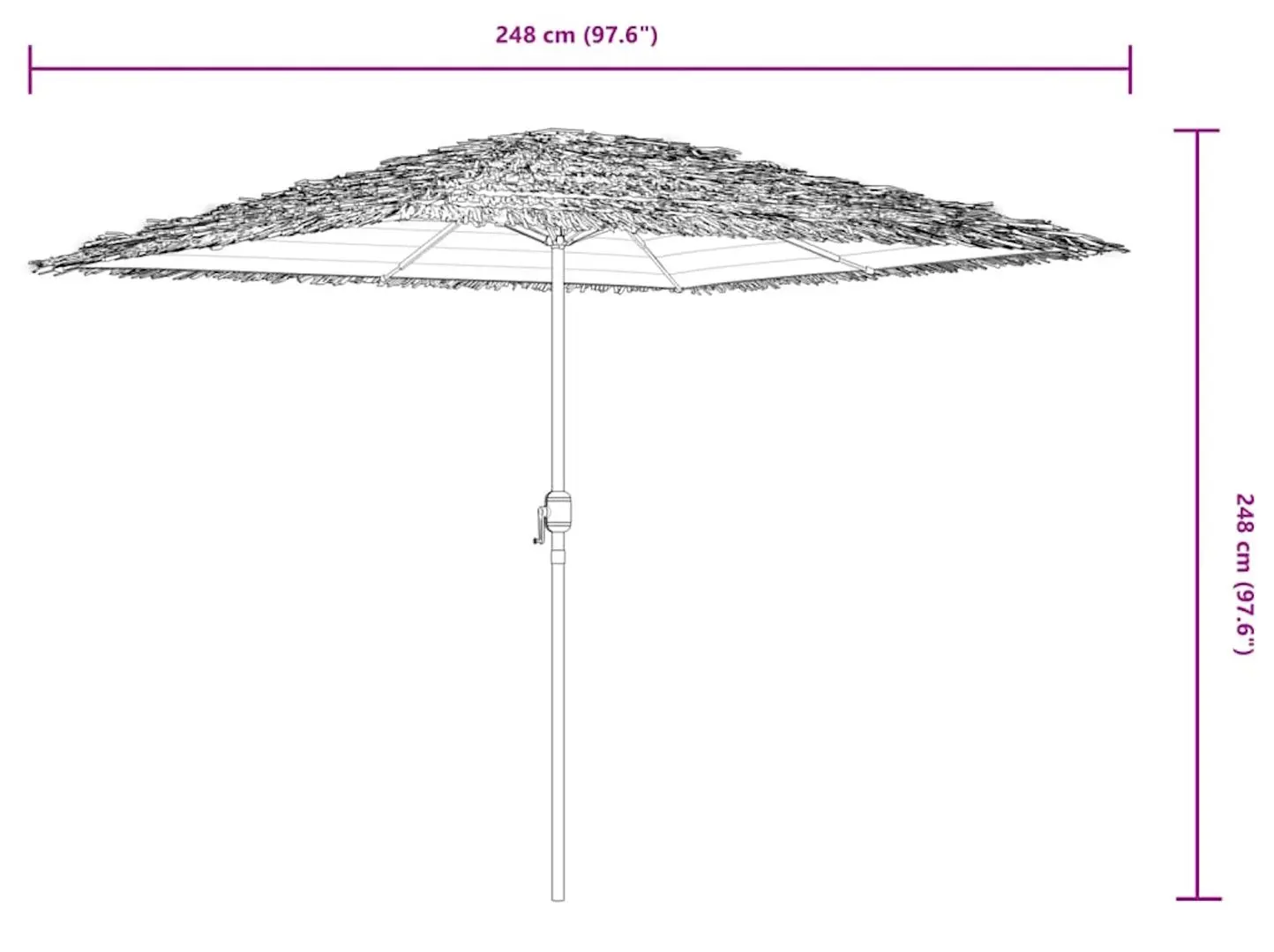 Зонт от солнца VidaXL 4005089 (Brown)