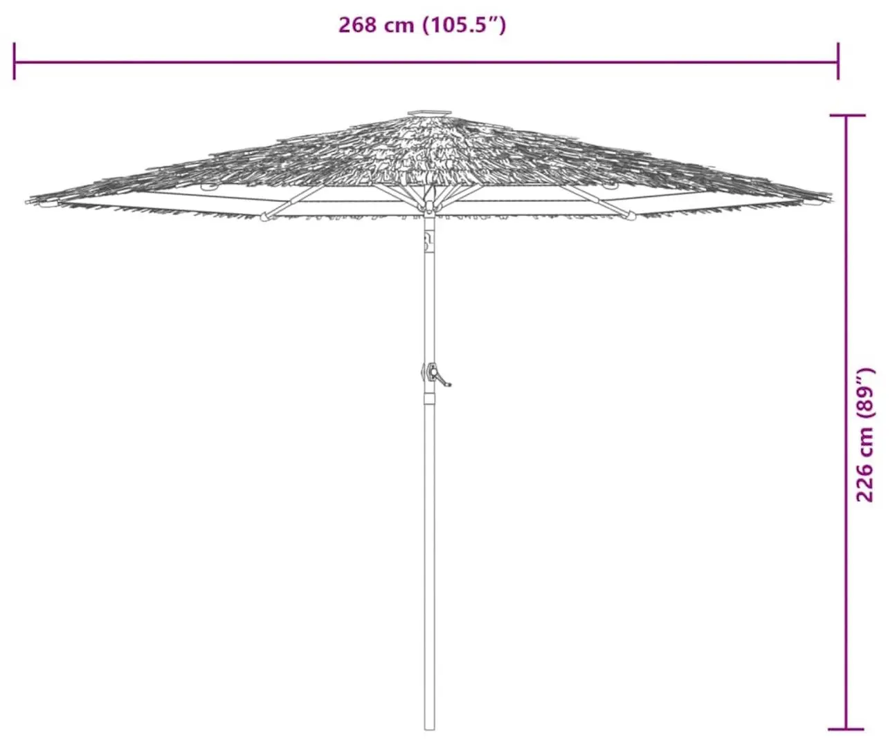 Зонт от солнца VidaXL 4005101 (Brown)