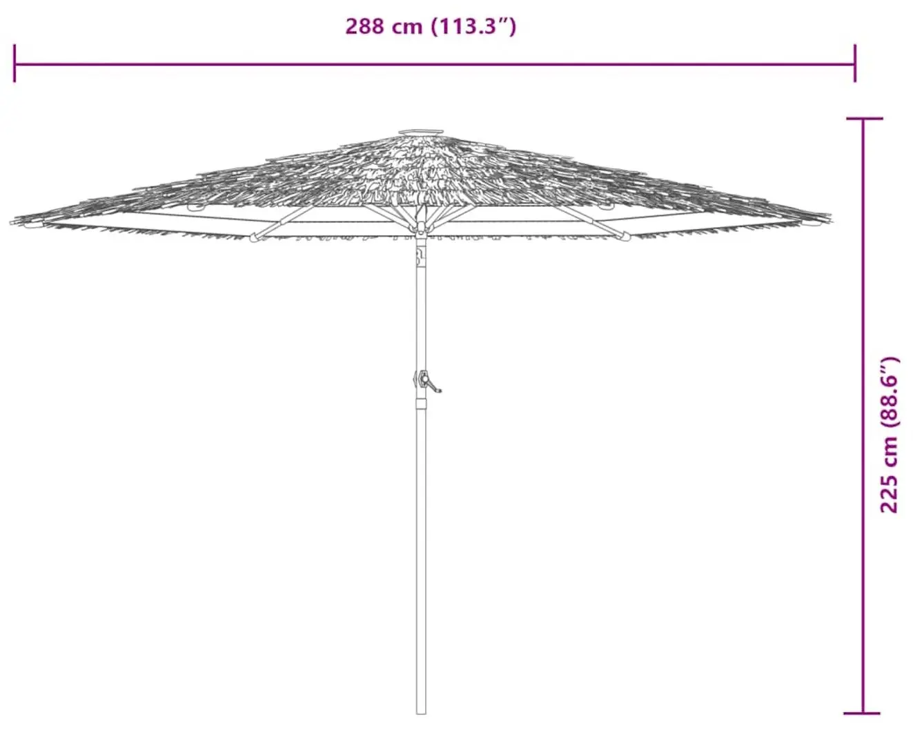 Зонт от солнца VidaXL 4005108 (White)