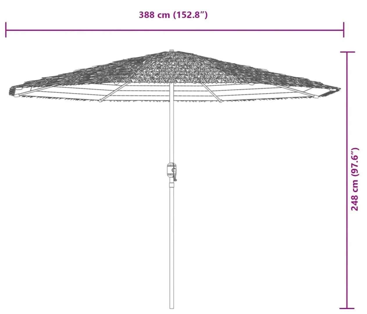 Umbrela de soare VidaXL 4005113 (Brown) - 10