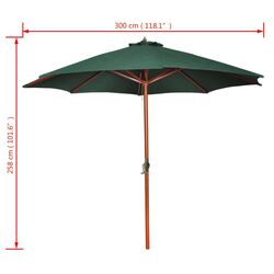 Зонт от солнца VidaXL 40436 (Green) Thumb