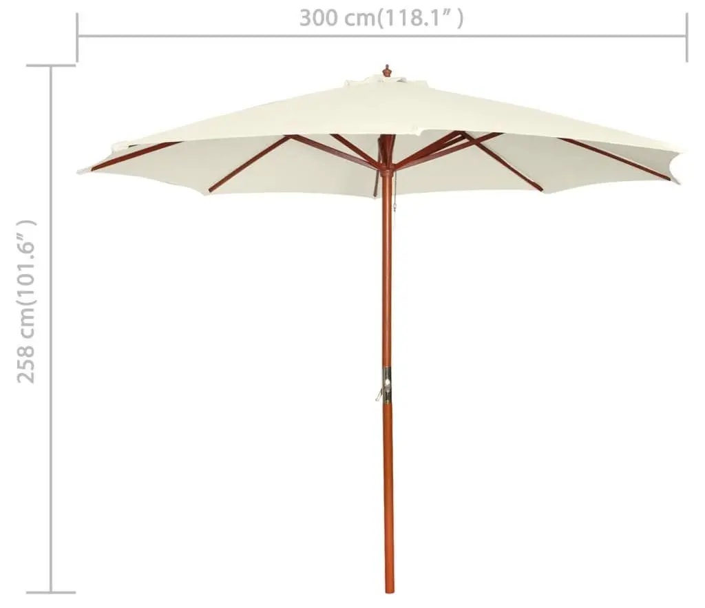 Зонт от солнца VidaXL 40437 (Sand White)