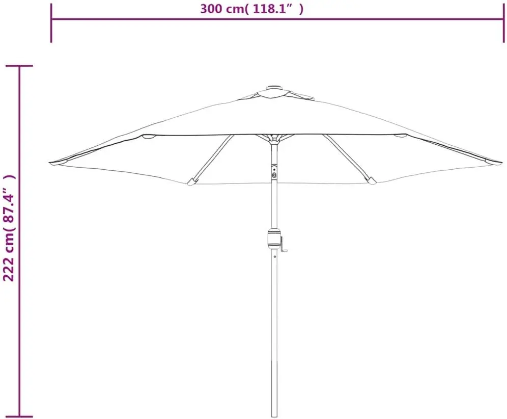 Umbrela de soare VidaXL 40769 (Green) - 8