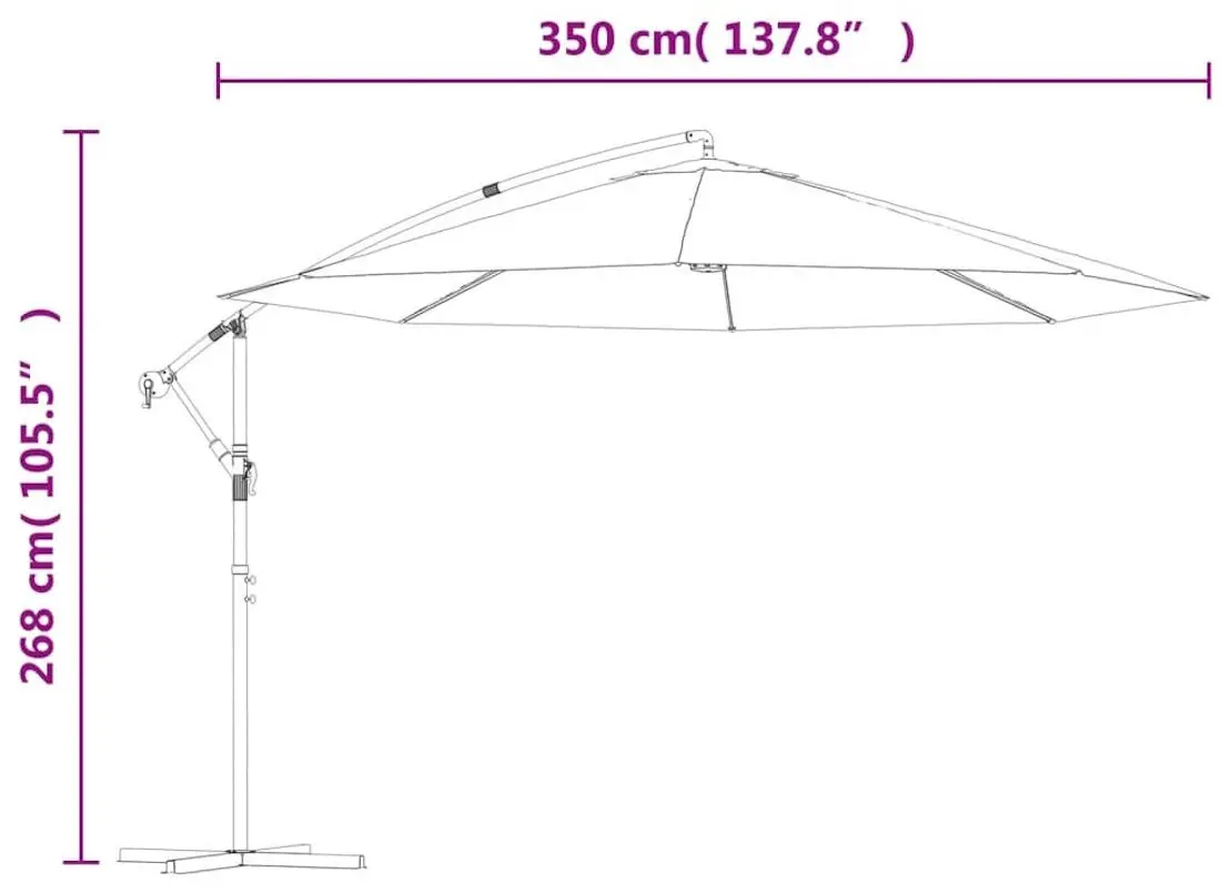 Umbrela de soare VidaXL 42198 (Blue) - 10