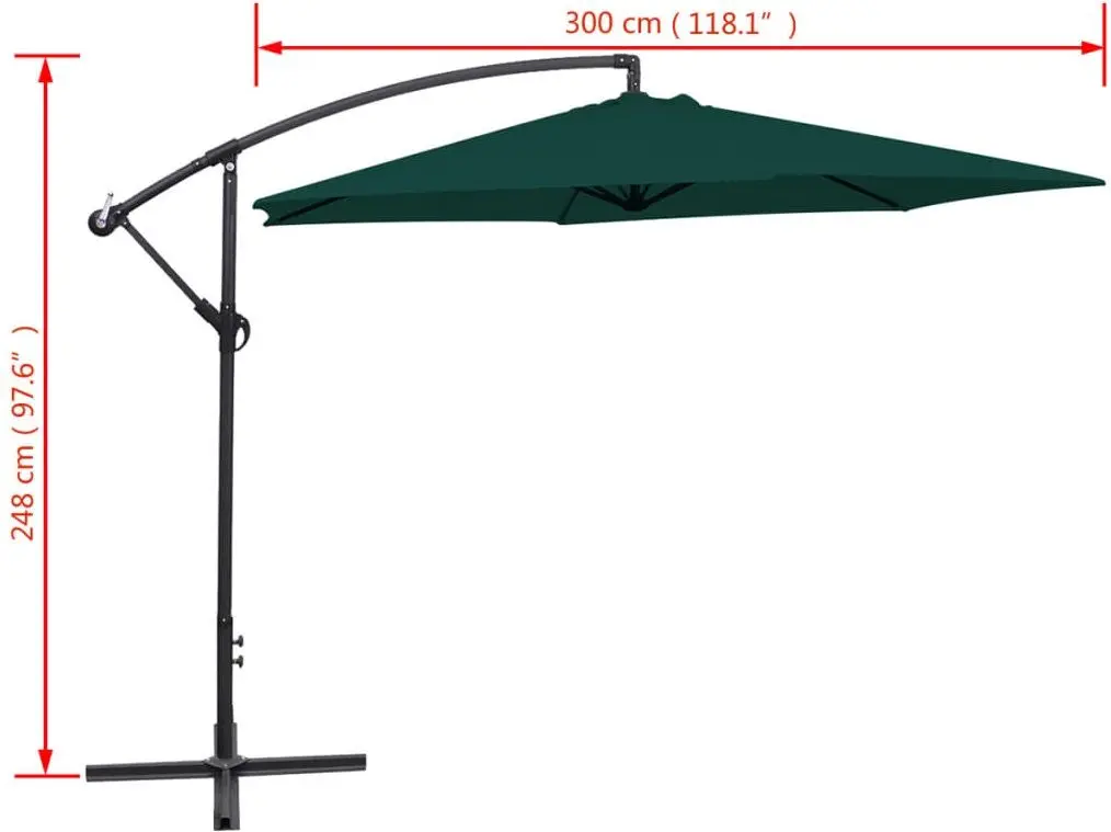 Umbrela de soare VidaXL 42200 (Green) - 8