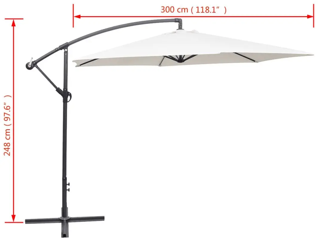 Зонт от солнца VidaXL 42202 (Sand White)