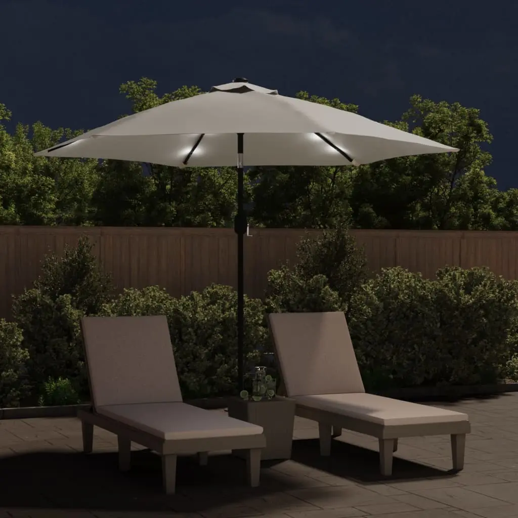 Зонт от солнца VidaXL 42204 LED (White Sand) - 7