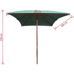 Umbrela de soare VidaXL 42959 (Green) Thumb