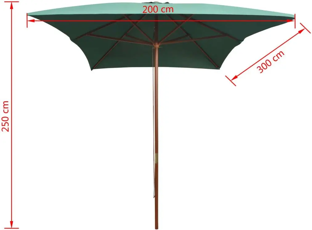 Umbrela de soare VidaXL 42959 (Green)