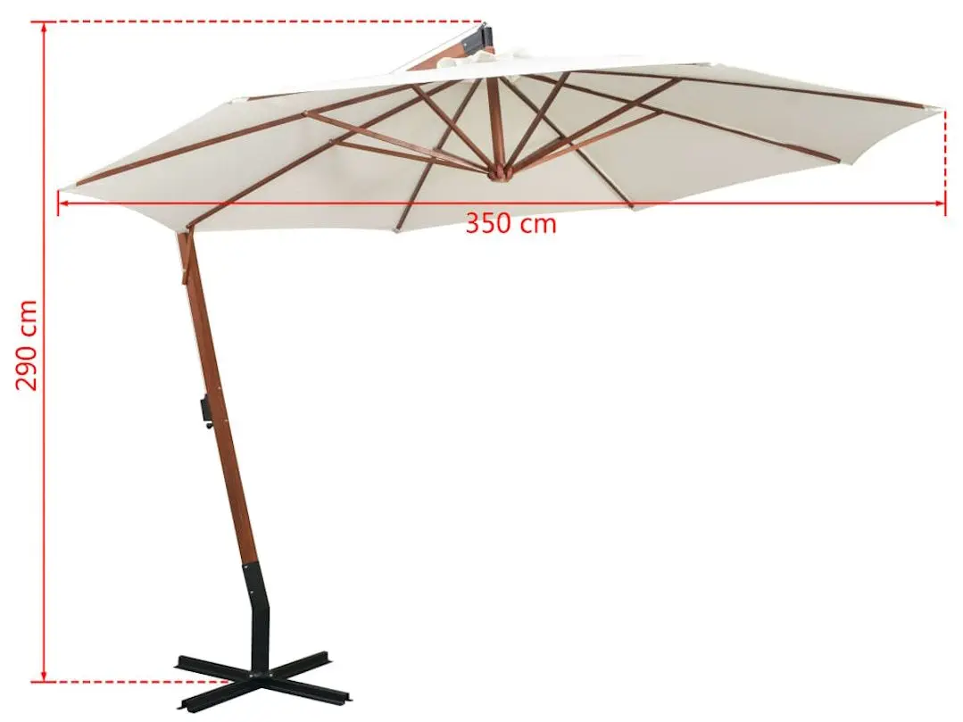 Umbrela de soare VidaXL 42966 (White) - 9