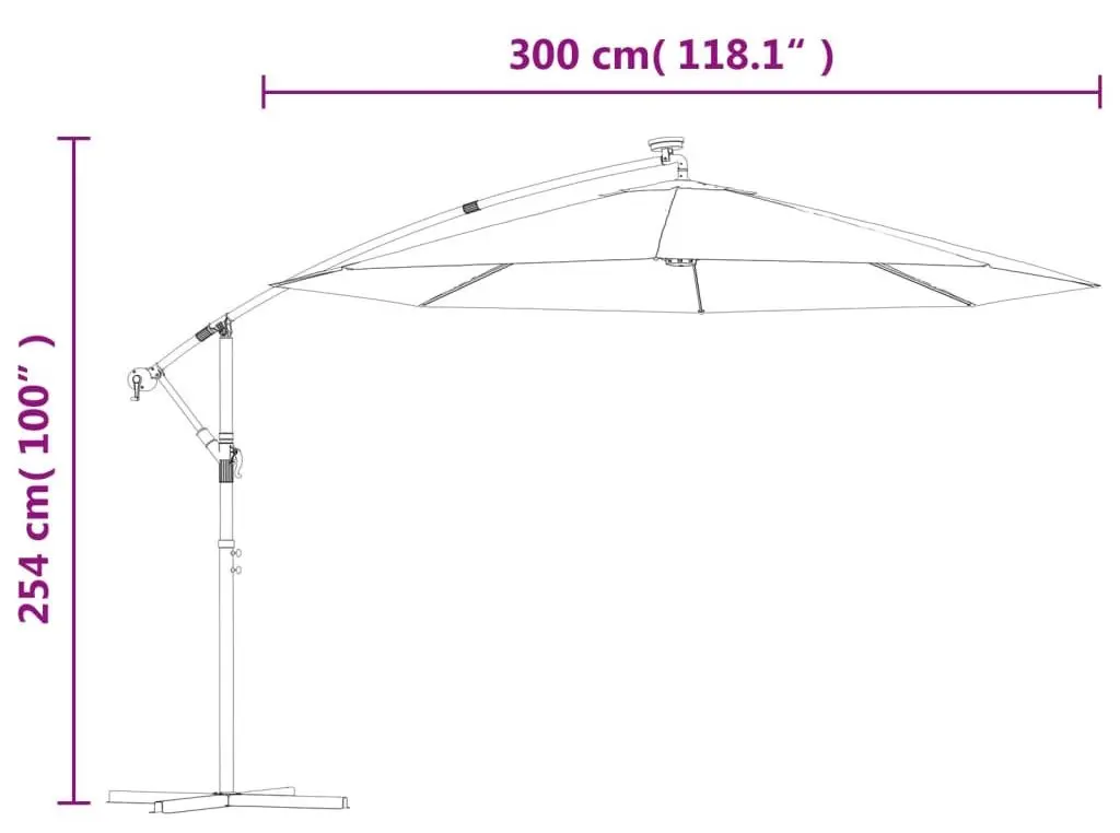 Umbrela de soare VidaXL 42970 (Sand) - 9