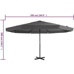 Зонт от солнца VidaXL 44474 (Anthracite) Thumb