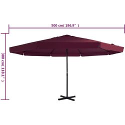 Зонт от солнца VidaXL 44476 (Burgundy Red) Thumb