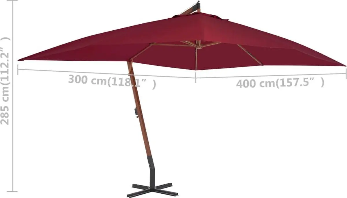 Зонт от солнца VidaXL 44493 (Burgundy Red)