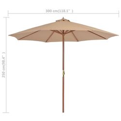 Зонт от солнца VidaXL 44496 (Taupe) Thumb