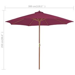 Umbrela de soare VidaXL 44497 (Bordeaux Red) Thumb