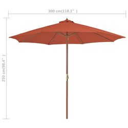 Зонт от солнца VidaXL 44498 (Terracotta) Thumb