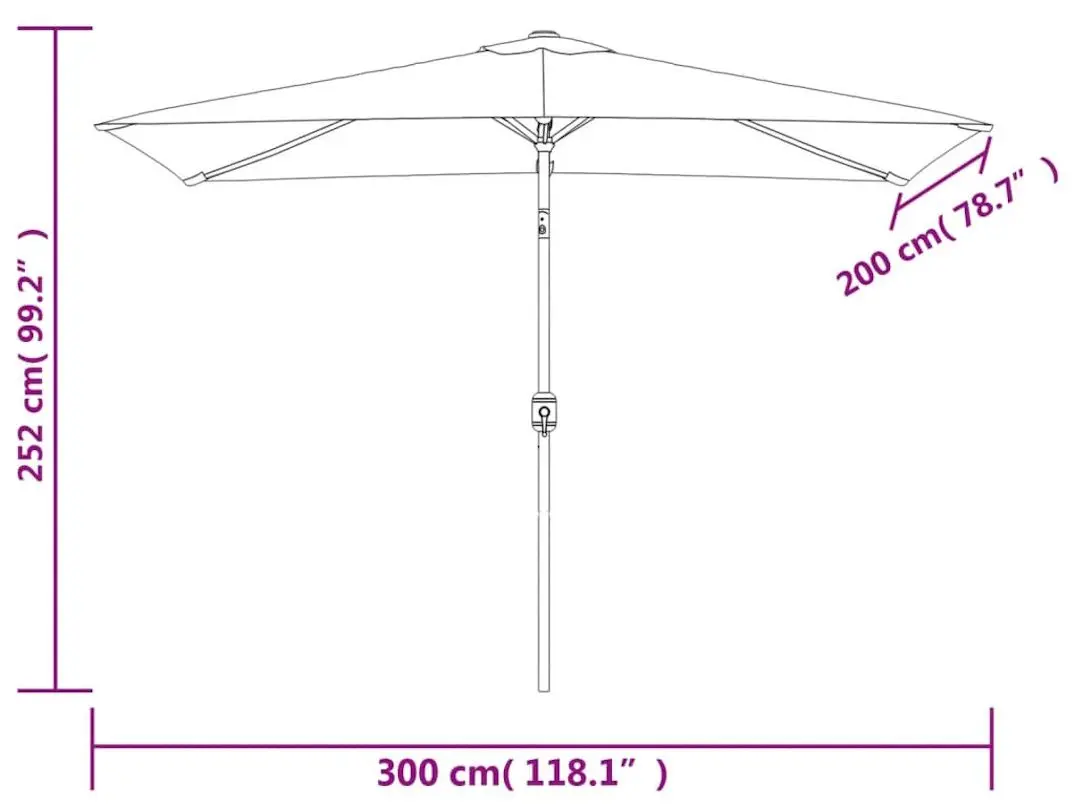 Umbrela de soare VidaXL 44501 (Anthracite)