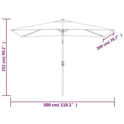 Зонт от солнца VidaXL 44502 (Taupe Grey) Thumb