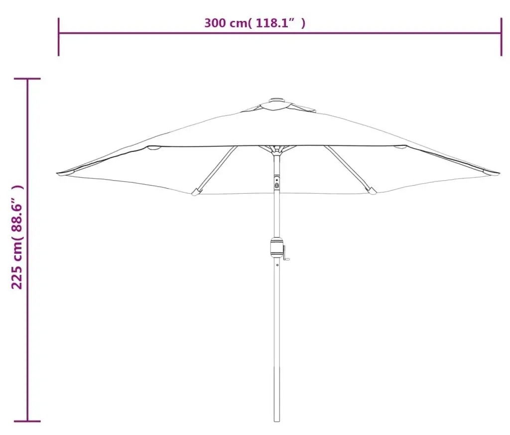 Umbrela de soare VidaXL 44511 (Anthracite)