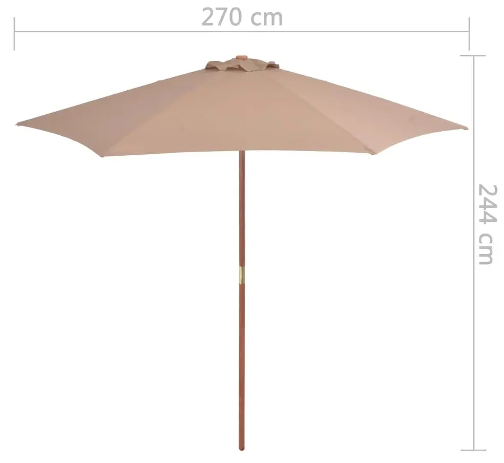 Зонт от солнца VidaXL 44516 (Taupe) - 6