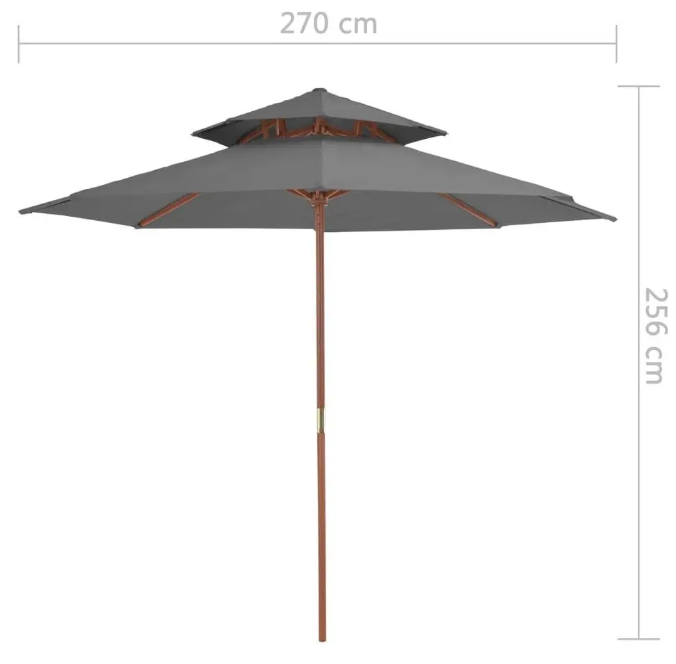 Umbrela de soare VidaXL 44519 (Anthracite) - 7
