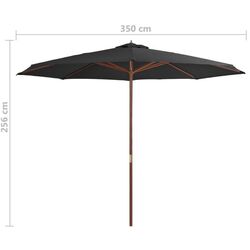 Umbrela de soare VidaXL 44529 (Black) Thumb