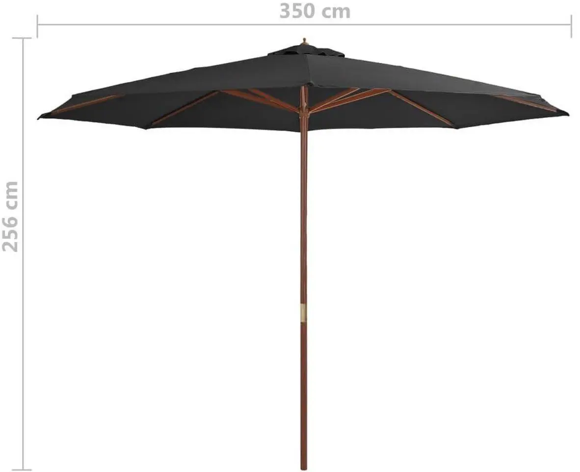 Umbrela de soare VidaXL 44529 (Black)