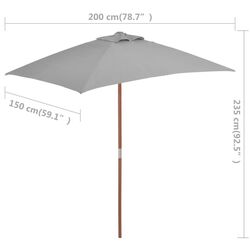 Umbrela de soare VidaXL 44535 (Anthracite) Thumb