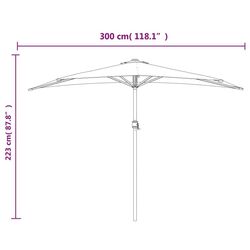 Umbrela de soare VidaXL 44593 (Anthracite) Thumb
