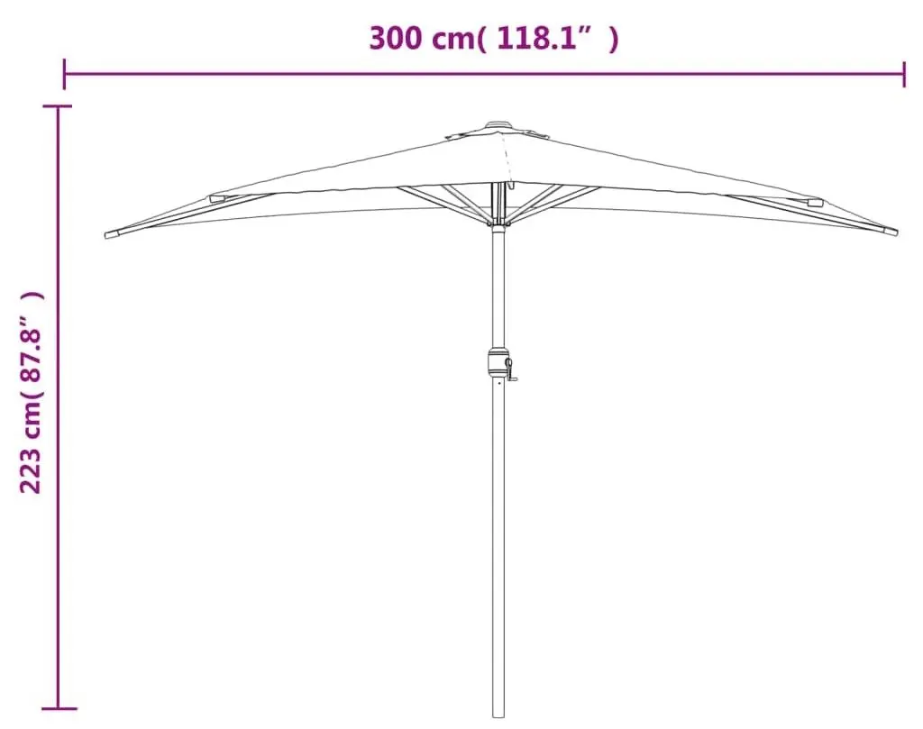 Umbrela de soare VidaXL 44593 (Anthracite) - 9