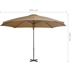 Зонт от солнца VidaXL 44623 (Taupe Grey) Thumb