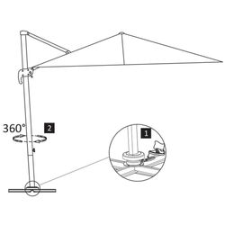 Umbrela de soare VidaXL 44633 (Sand) Thumb