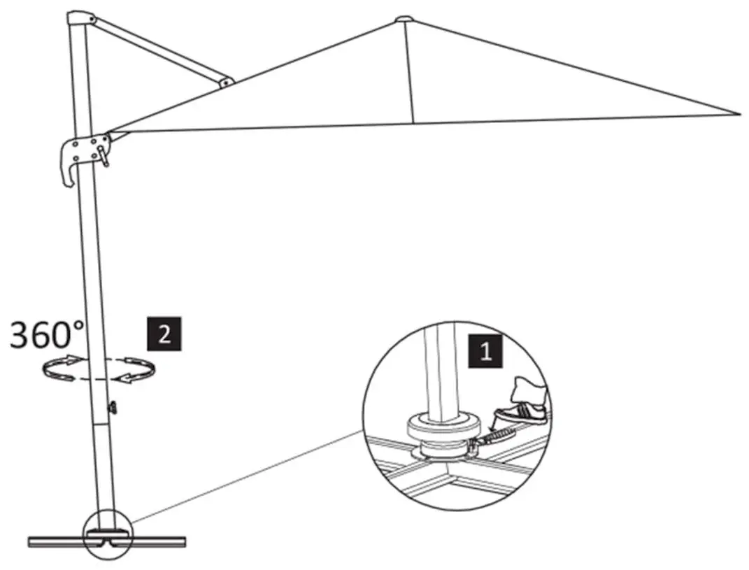 Зонт от солнца VidaXL 44636 (Anthracite) - 9