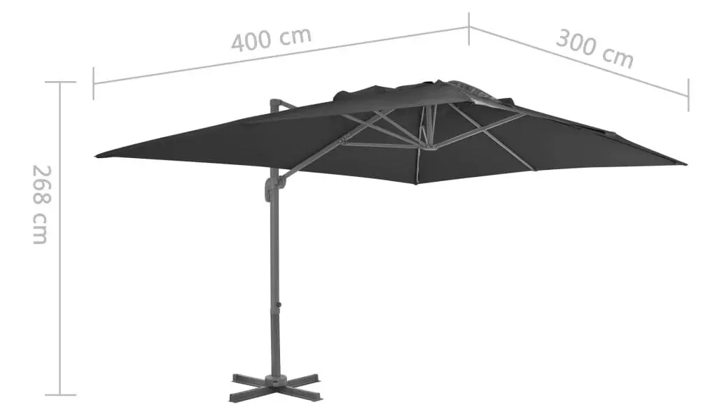 Зонт от солнца VidaXL 44637 (Anthracite) - 8