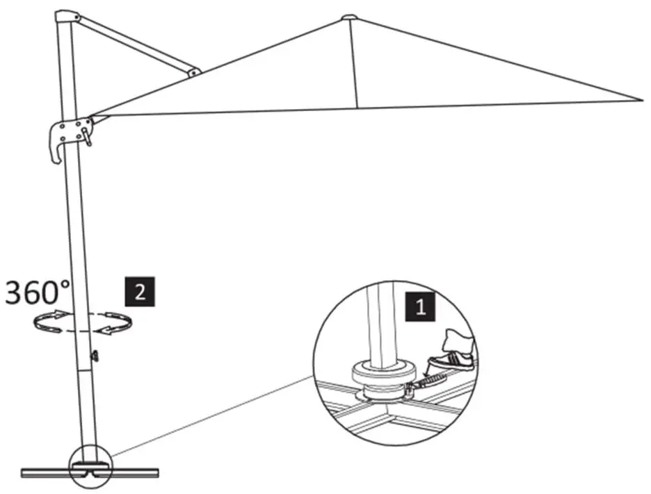 Зонт от солнца VidaXL 44637 (Anthracite) - 9
