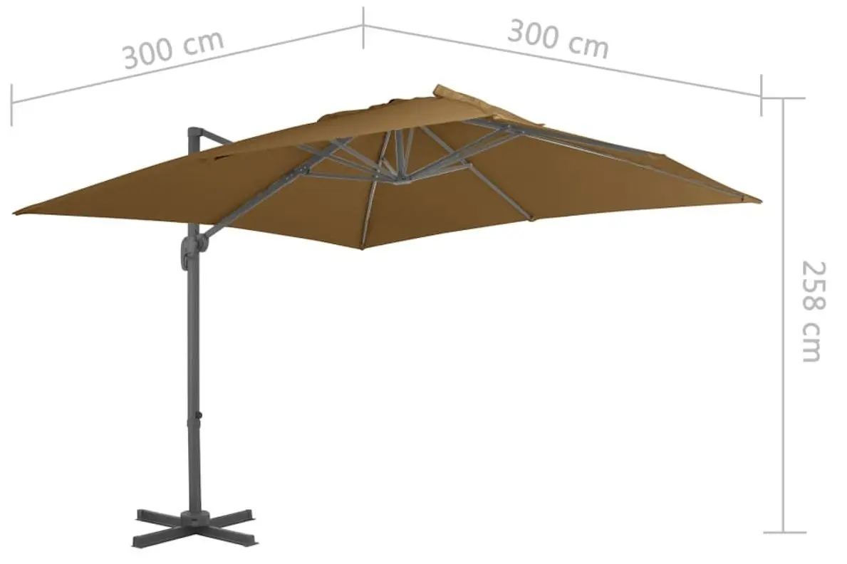 Зонт от солнца VidaXL 44638 (Taupe) - 8
