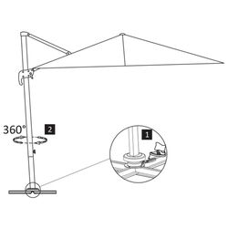 Зонт от солнца VidaXL 44638 (Taupe) Thumb