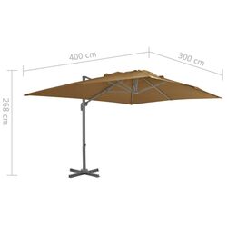 Зонт от солнца VidaXL 44639 (Taupe) Thumb
