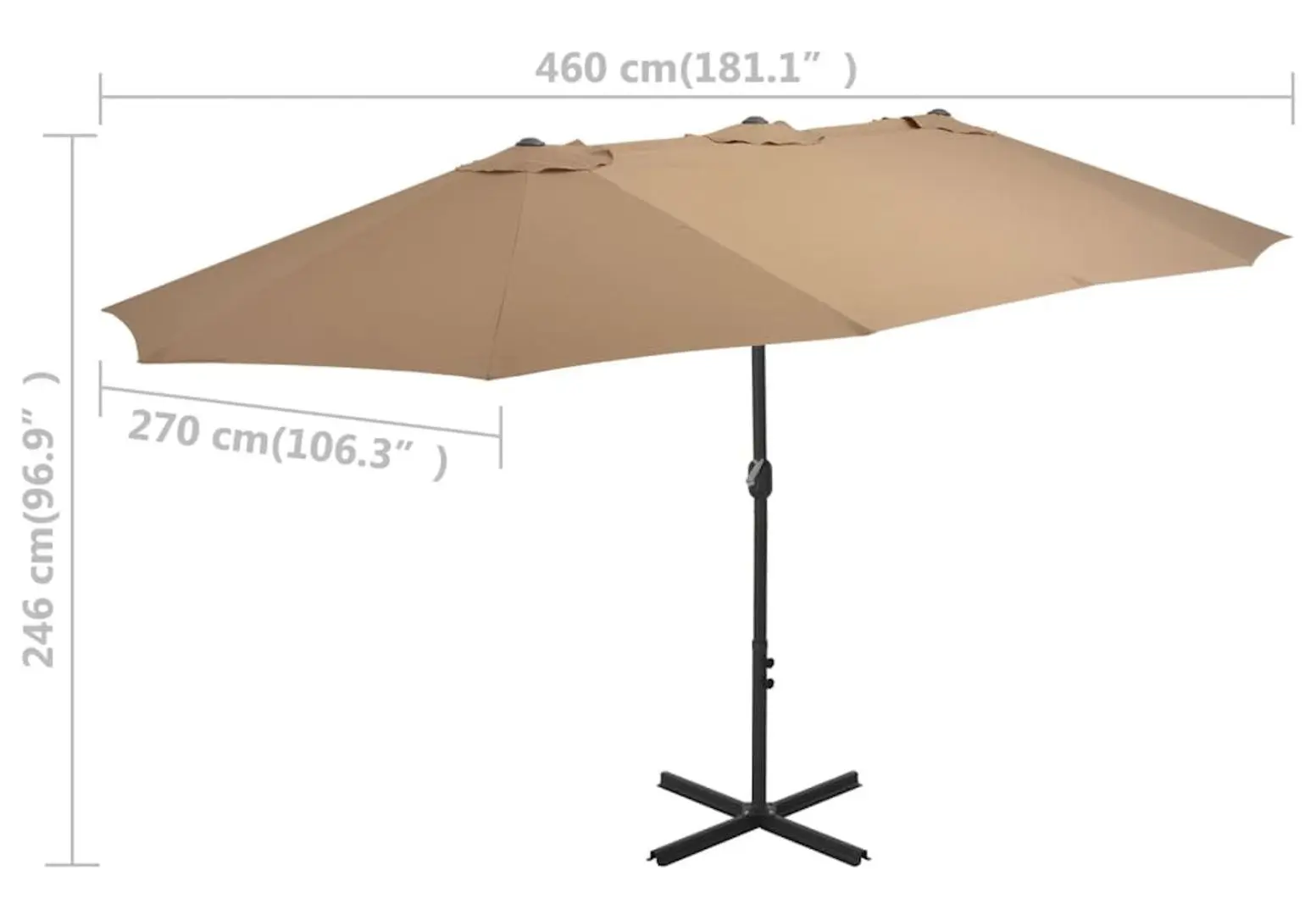 Umbrela de soare VidaXL 44870 (Grey Taupe)