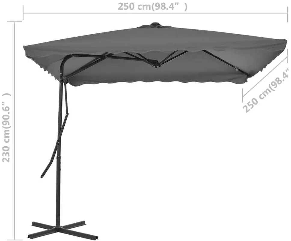 Umbrela de soare VidaXL 44883 (Anthracite)