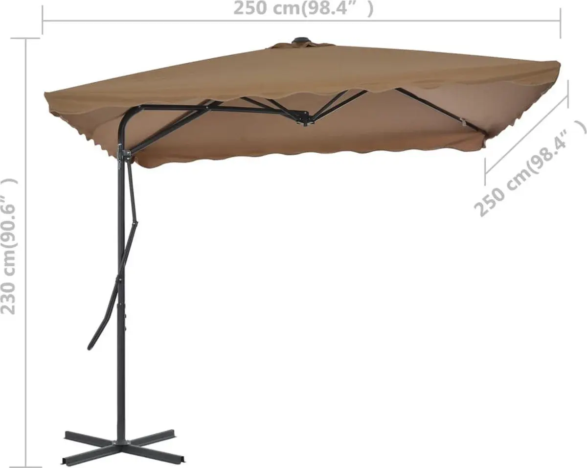 Зонт от солнца VidaXL 44884 (Taupe Grey)