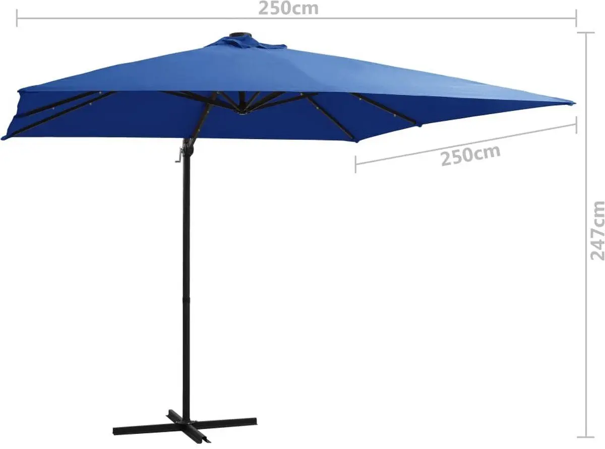 Umbrela de soare VidaXL 46997 LED (Blue)