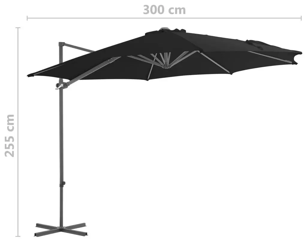 Зонт от солнца VidaXL 46998 (Black)