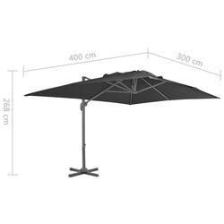 Umbrela de soare VidaXL 47001 (Black) Thumb