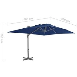 Umbrela de soare VidaXL 47003 (Azure Blue) Thumb