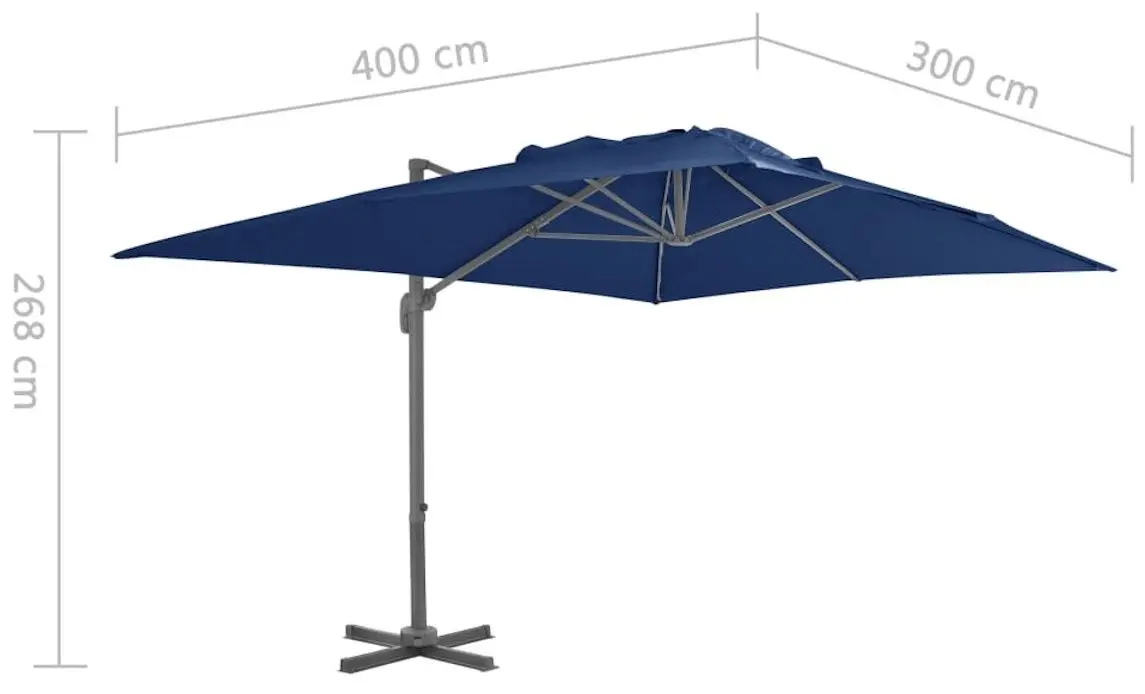 Umbrela de soare VidaXL 47003 (Azure Blue) - 8