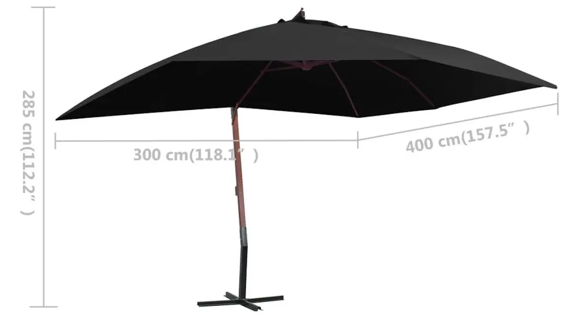 Зонт от солнца VidaXL 47122 (Black)