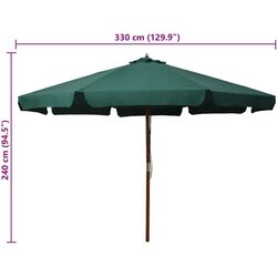 Зонт от солнца VidaXL 47213 (Green) Thumb